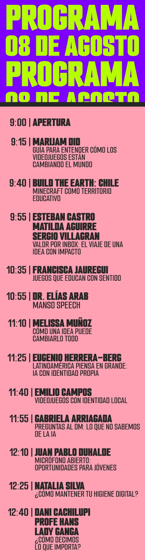 Programa 8 de agosto